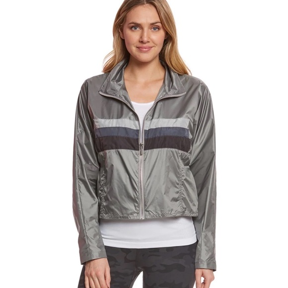 Free People Movement Ibiza Yoga Zip Jacket Gray Petite XS Petite Water Repellent - Picture 1 of 11